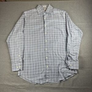 Peter Millar Long Sleeve Button Down Shirt Men's Size 16 Long Easycare